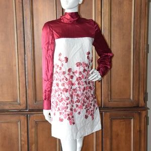 AMELIA TORO Haute Couture Anthropology Lace Embroidered Festive Dress Size 4